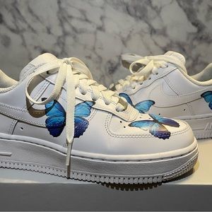 Nike Air Force 1s custom butterflies